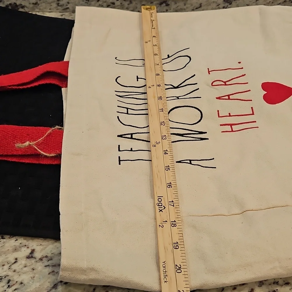 Rae Dunn Lightweight Canvas Teacher Tote, NWOT❤️